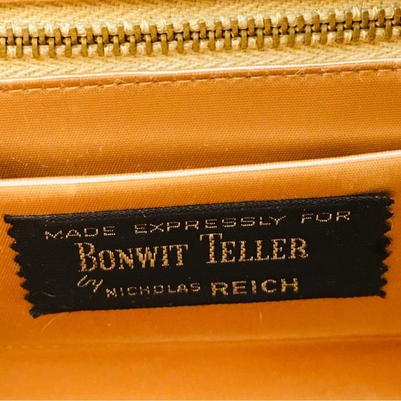 VINTAGE 1960s NICHOLAS REICH FOR BONWIT TELLER GOLD EVENING PURSE—RARE & ELEGANT - Picture 4 of 16